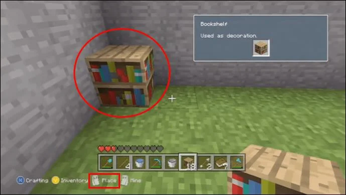 چگونه در Minecraft یک قفسه کتاب بسازیم