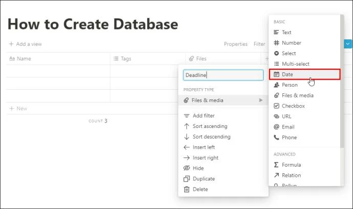 نحوه ایجاد یک پوشه در Notion