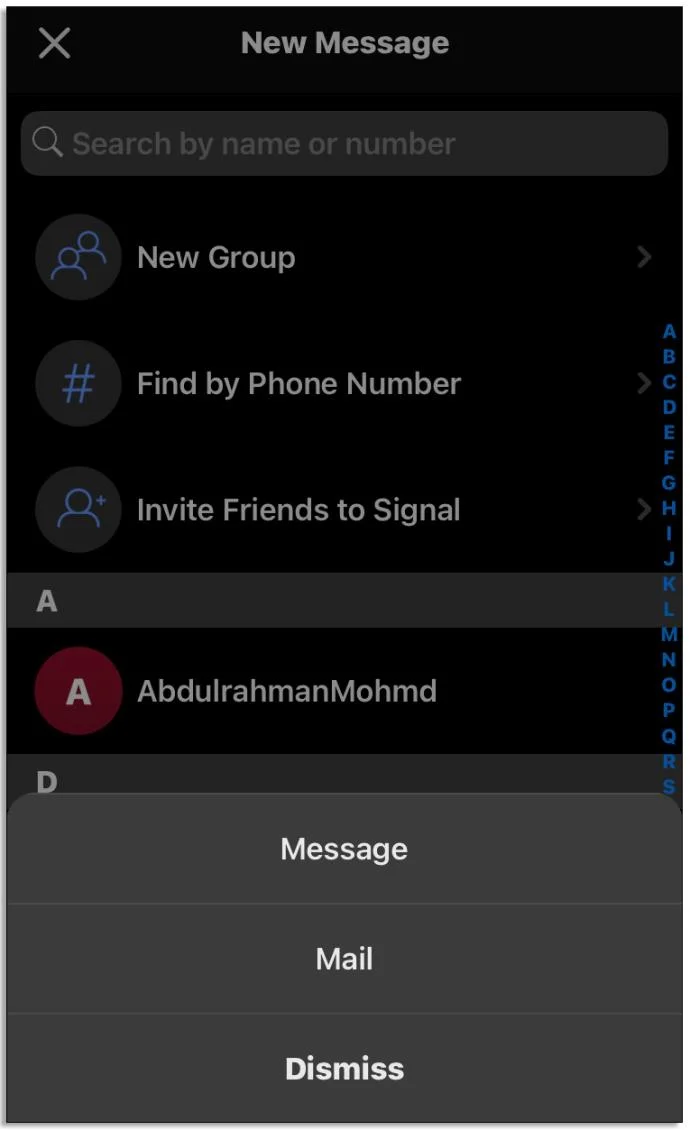 نحوه اضافه کردن مخاطبین در سیگنال