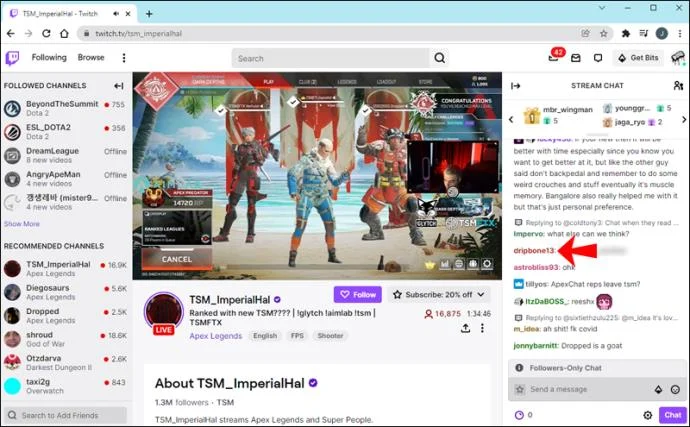 Twitchで誰かをIP禁止にする方法