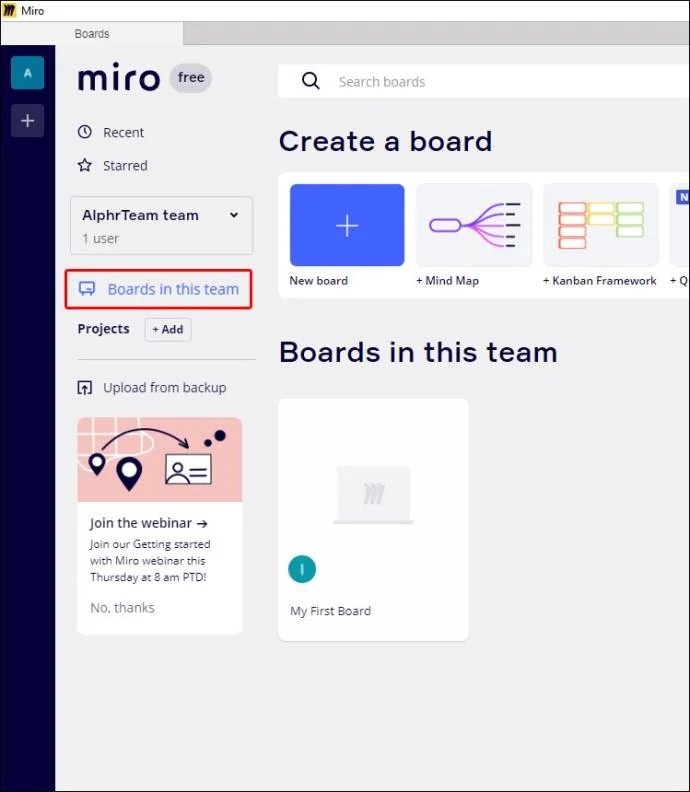 چگونه یک برد را در Miro حذف کنیم چگونه یک برد را در Miro حذف کنیم