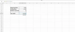 نحوه افزودن فرمول CAGR به صفحات گسترده Google Sheets