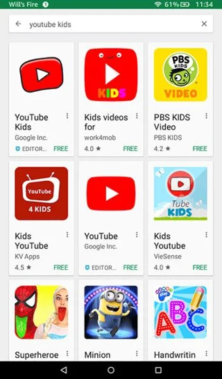 نحوه نصب YouTube Kids در تبلت آمازون Fire