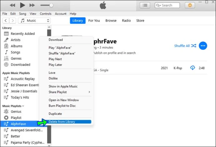 نحوه حذف لیست پخش در Apple Music