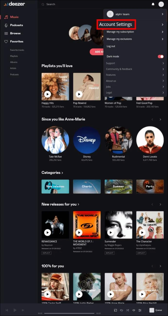 چگونه یک حساب Deezer را حذف کنیم