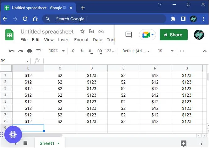نحوه محاسبه درصد تغییرات Google Sheets