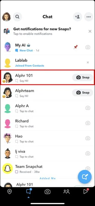 نحوه مشاهده دوستان متقابل در اسنپ چت