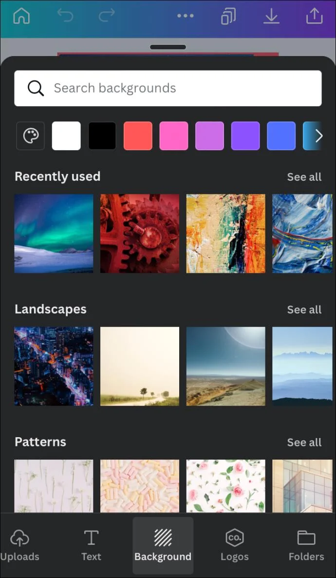 نحوه تغییر پس زمینه یک تصویر در Canva