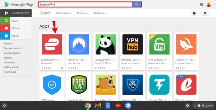 نحوه استفاده از VPN در Chromebook