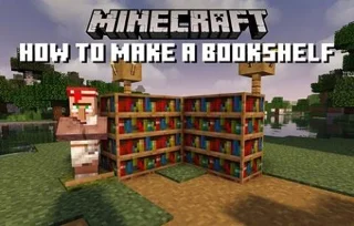 چگونه در Minecraft یک قفسه کتاب بسازیم