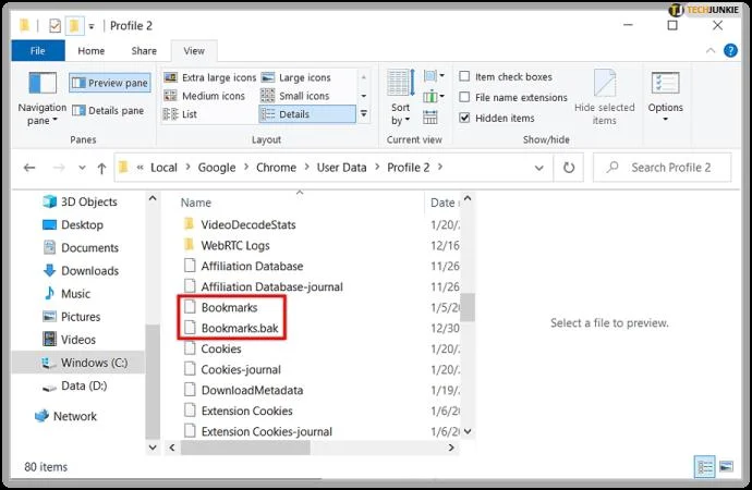 نشانک‌های Google Chrome کجا ذخیره می‌شوند؟