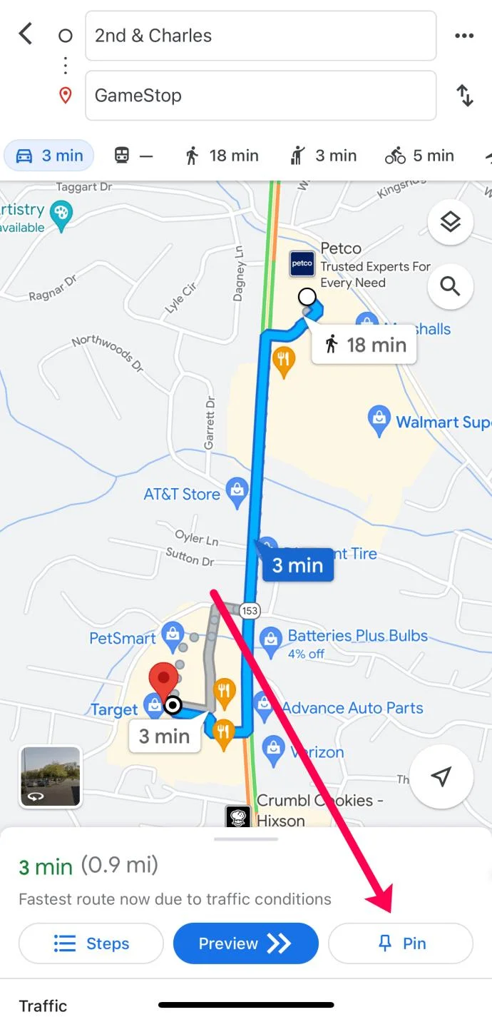 Jak zmienić Mapy Google z chodzenia na jazdę samochodem [i odwrotnie]