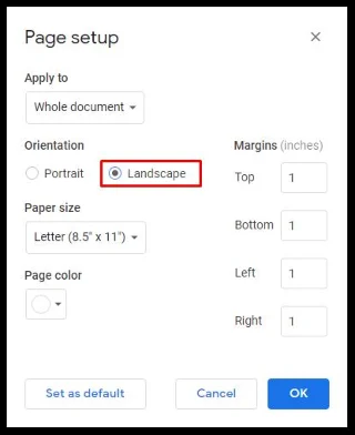 Come creare due colonne in Google Docs