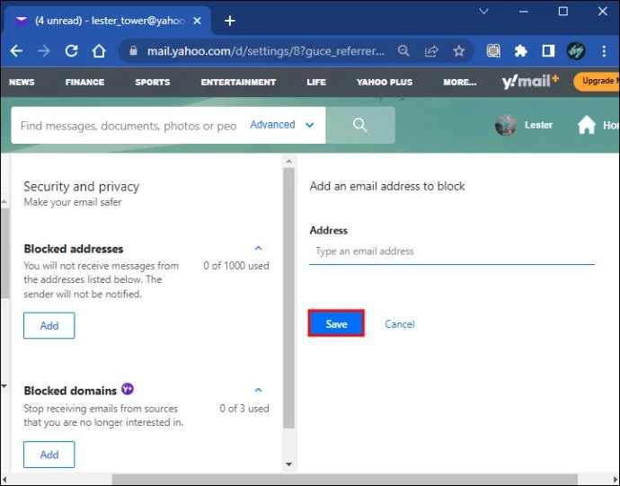 Cara Memblokir Alamat Email Di Yahoo