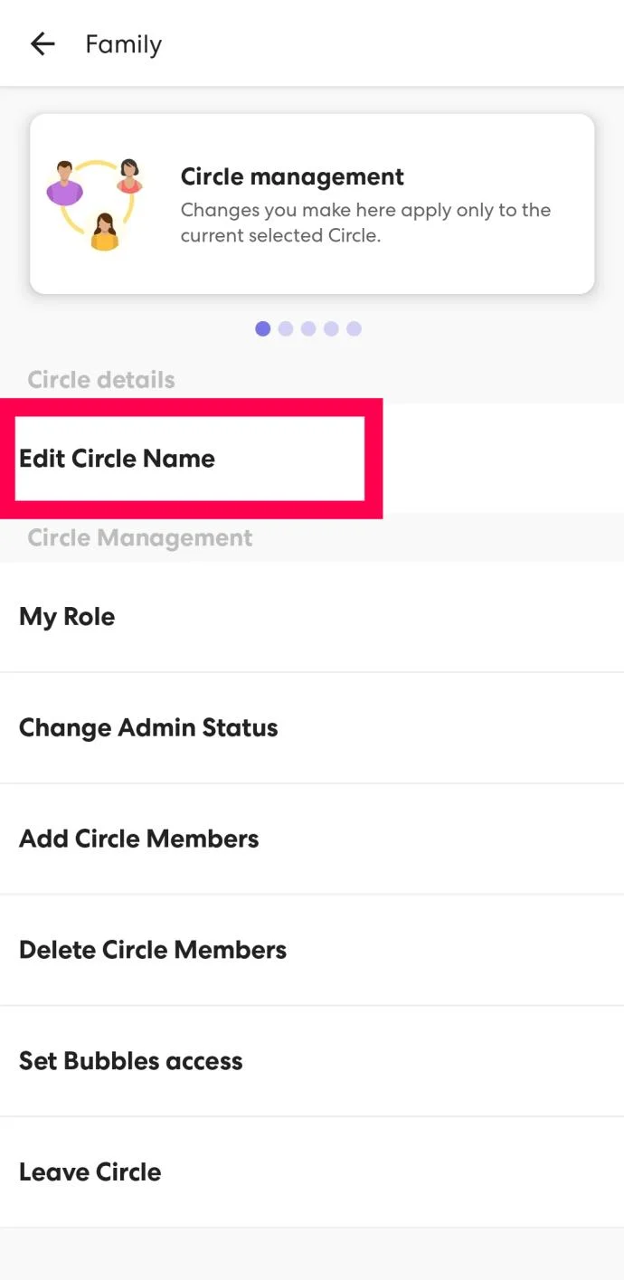 Life360 पर एक सर्किल का नाम कैसे बदलें