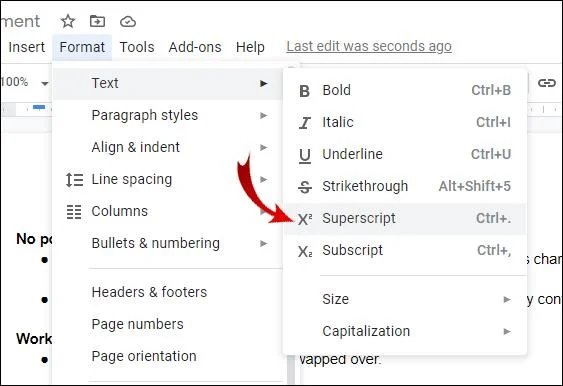 So fügen Sie in Google Docs hoch- oder tiefgestellte Zeichen hinzu