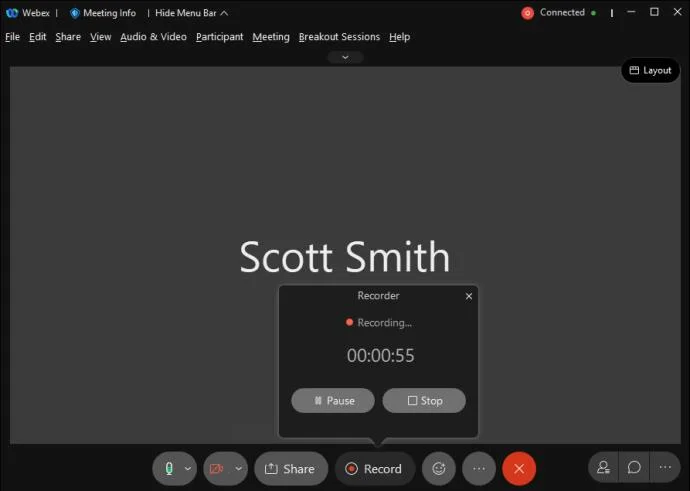نحوه ضبط یک جلسه در وبکس