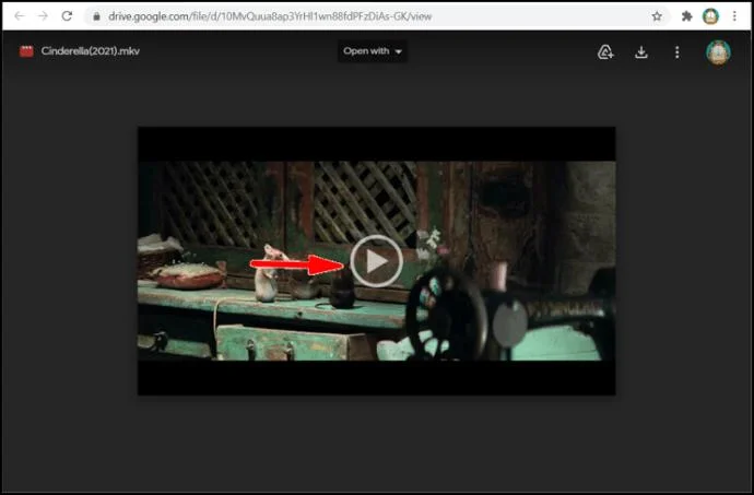 Assistindo o filme no Google Drive