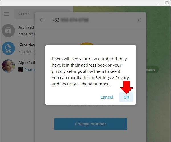 टेलीग्राम में अपना नंबर कैसे बदलें