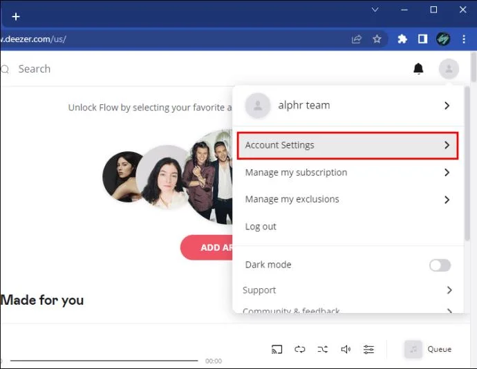 Deezer Music에 가족 구성원을 추가하는 방법