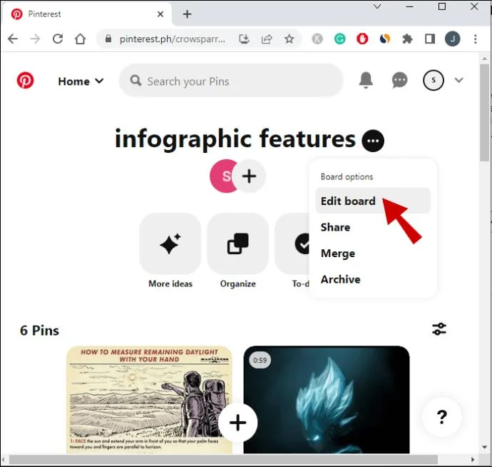 نحوه حذف یک تابلو در پینترست