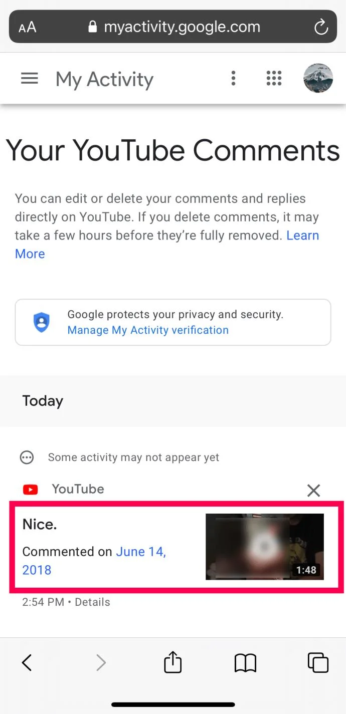 Come visualizzare la cronologia dei commenti di YouTube