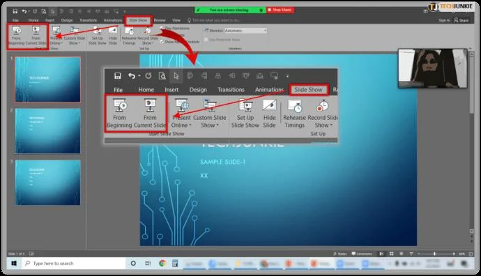 نحوه اشتراک گذاری ارائه پاورپوینت در زوم