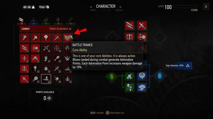 نحوه استفاده از آدرنالین در The Witcher 3: