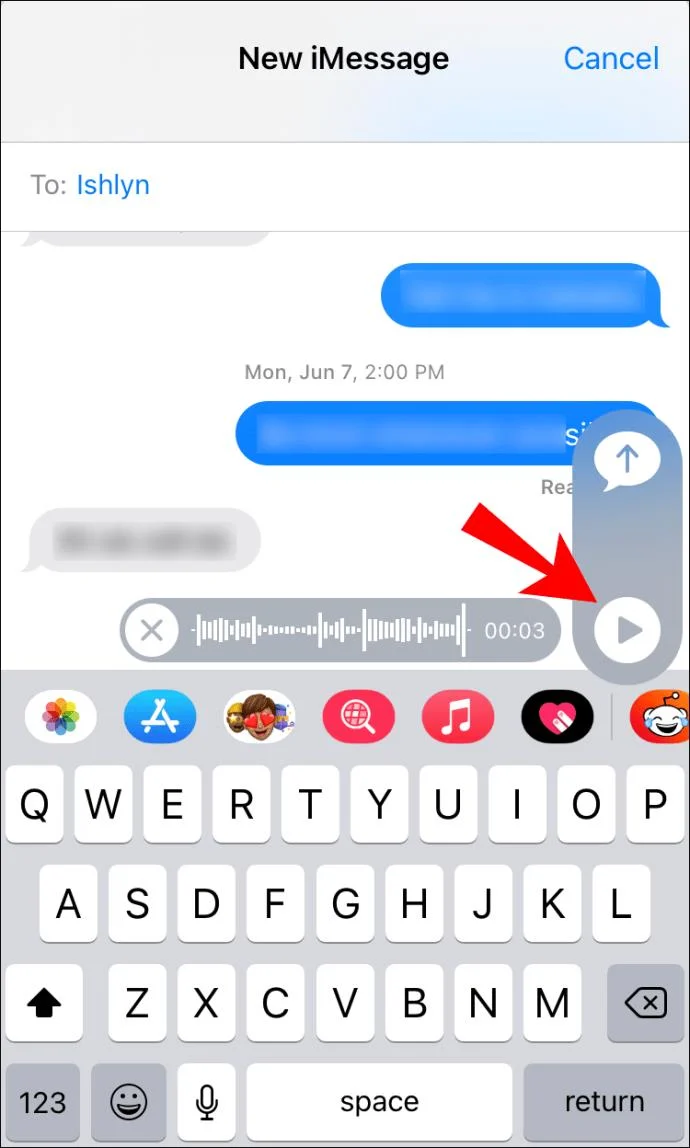 نحوه ارسال پیام صوتی در IMessage در آیفون