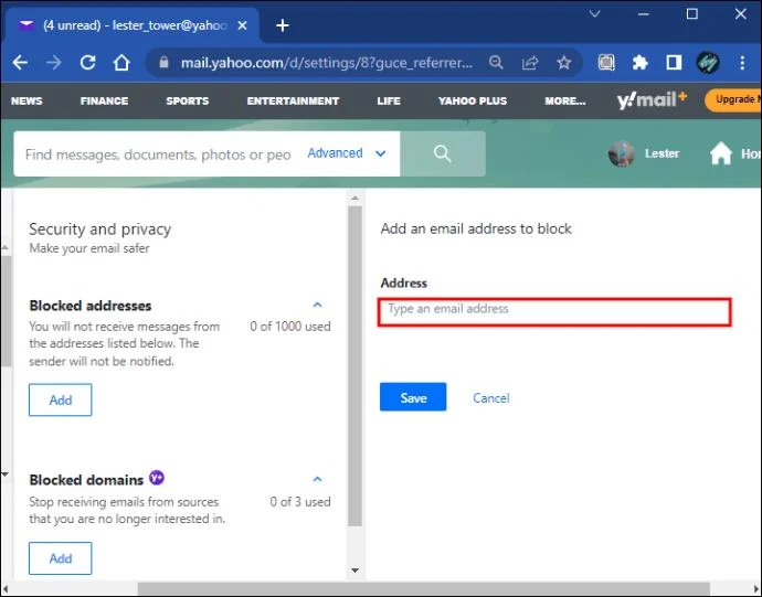 Cara Memblokir Alamat Email Di Yahoo