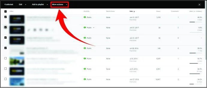 YouTube 동영상을 삭제하는 방법