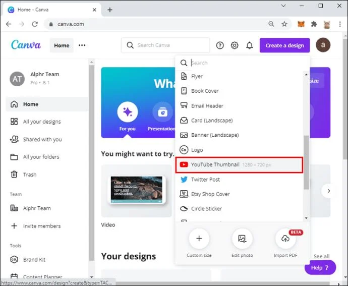 نحوه استفاده از Canva برای ایجاد یک تصویر کوچک YouTube نحوه استفاده از Canva برای ایجاد یک تصویر کوچک YouTube