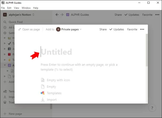 نحوه ایجاد یک پوشه در Notion