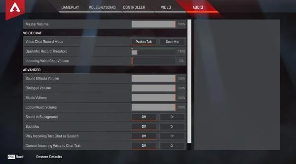 نحوه غیرفعال کردن چت صوتی در Apex Legends