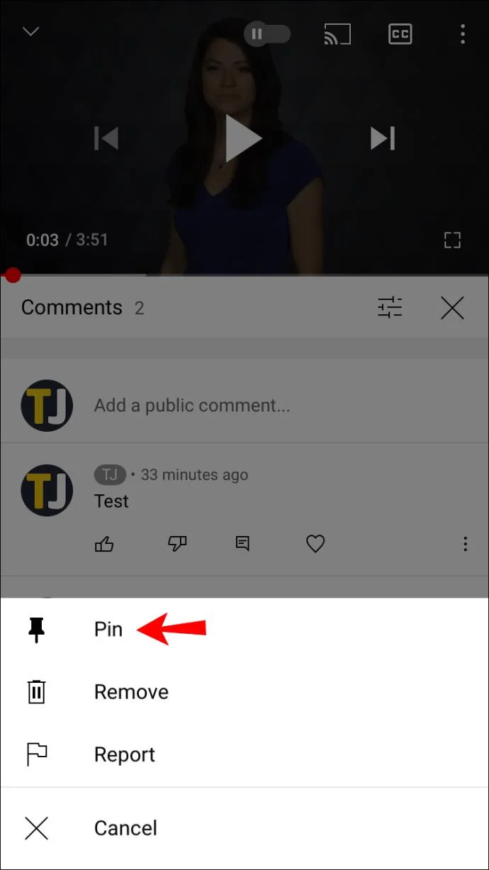 Come bloccare un commento su YouTube
