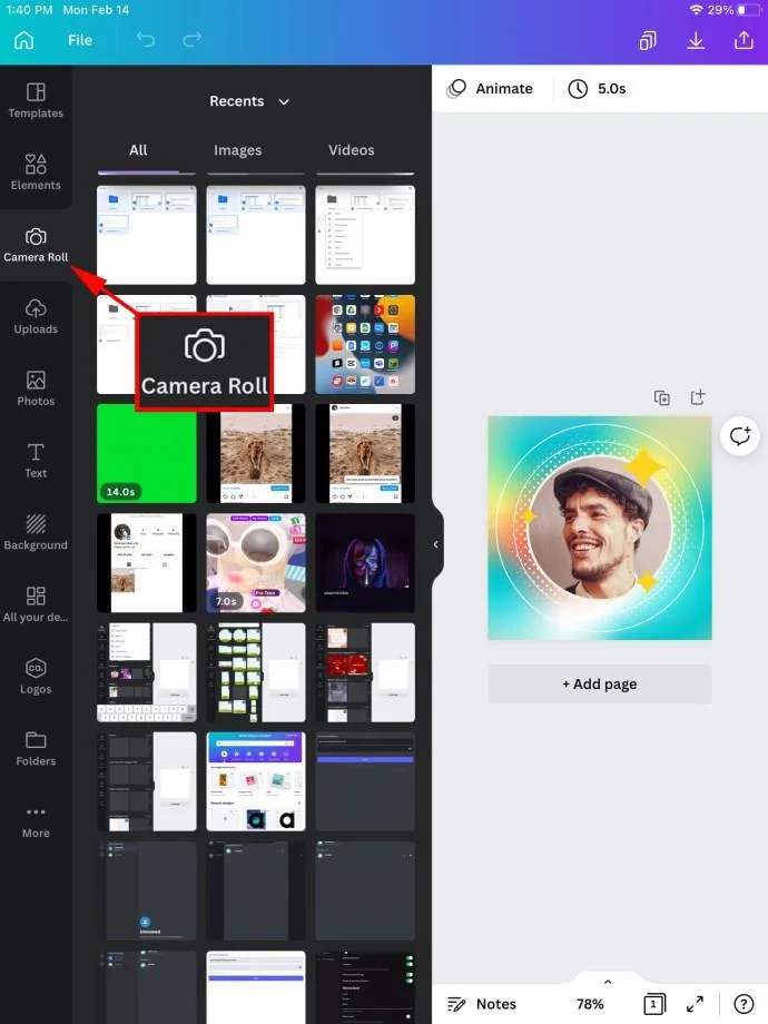 چگونه یک شکل را با یک تصویر در Canva پر کنیم