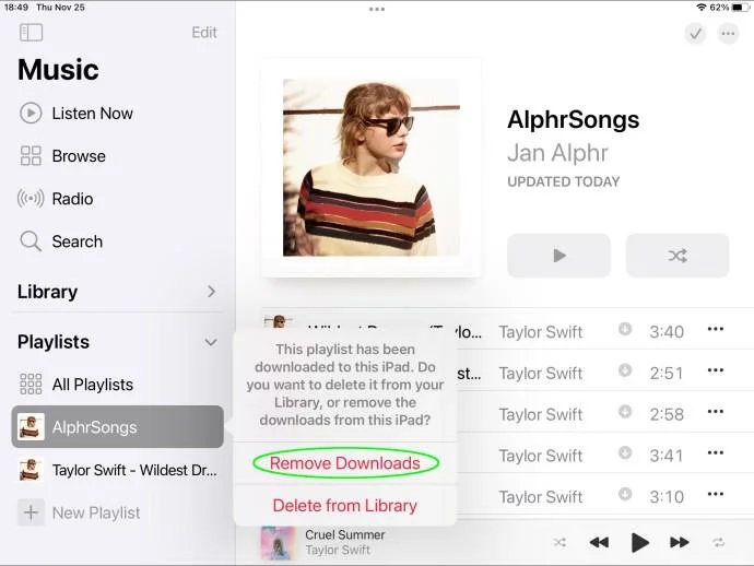 نحوه حذف لیست پخش در Apple Music