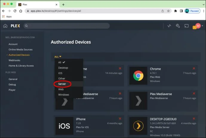 چگونه یک سرور Plex را حذف کنیم