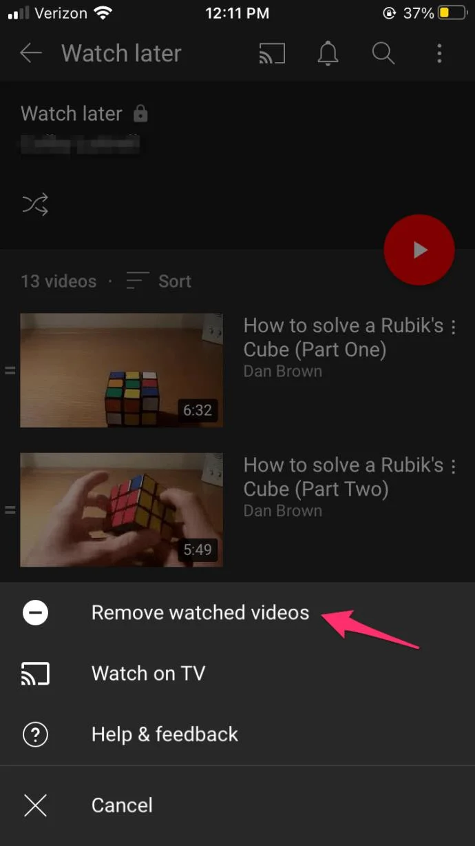 Como excluir todos os vídeos de assistir mais tarde no YouTube