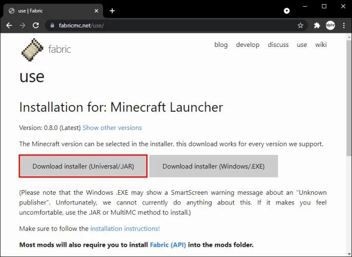 نحوه نصب مودها روی پارچه برای Minecraft