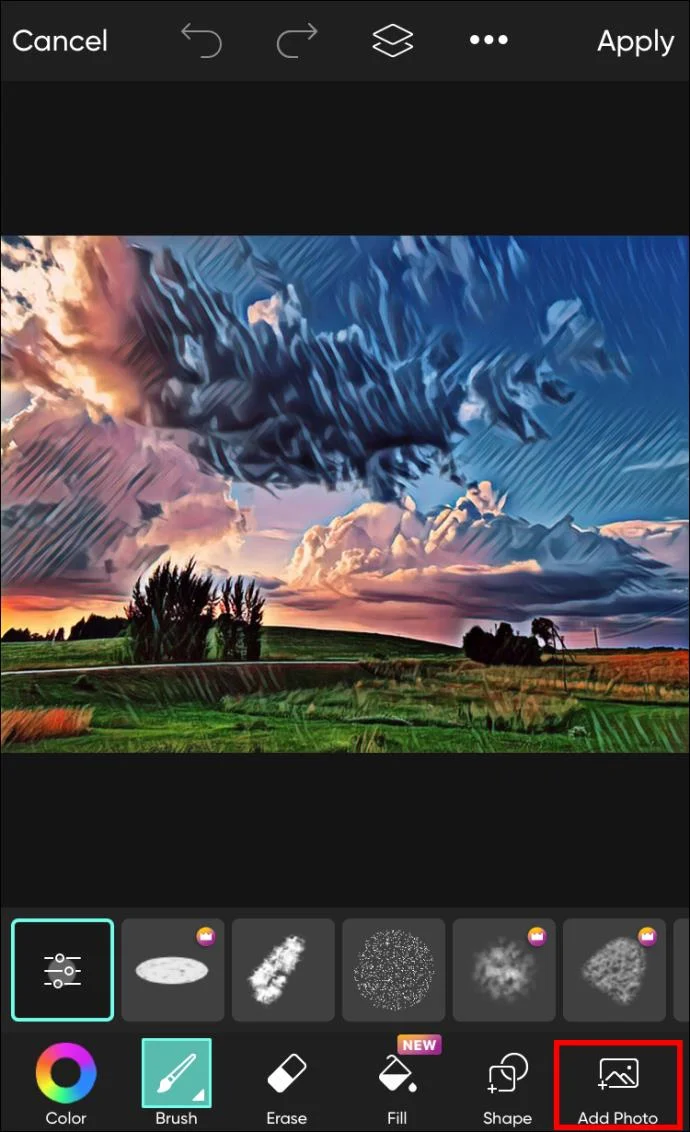 Superposition d'images dans Picsart