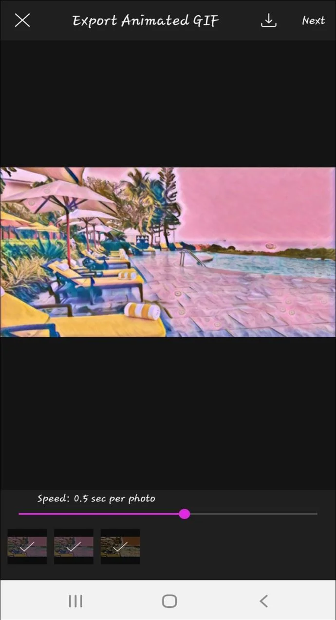 Exporter GIF sur Android