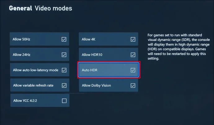 نحوه فعال یا غیرفعال کردن خودکار HDR در Xbox Series X