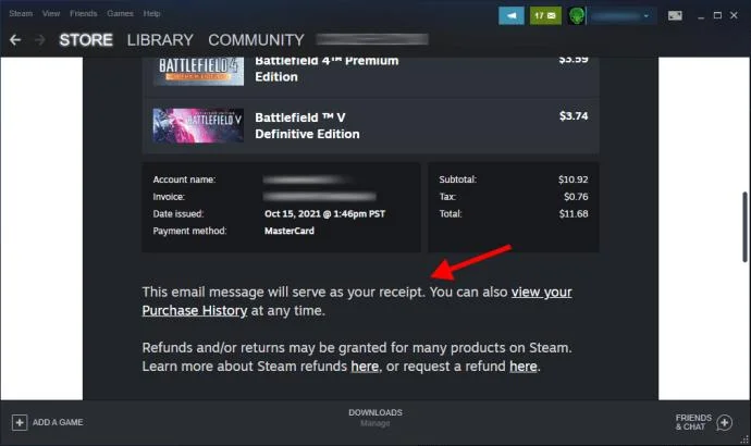 نحوه مشاهده تاریخچه خرید خود در Steam