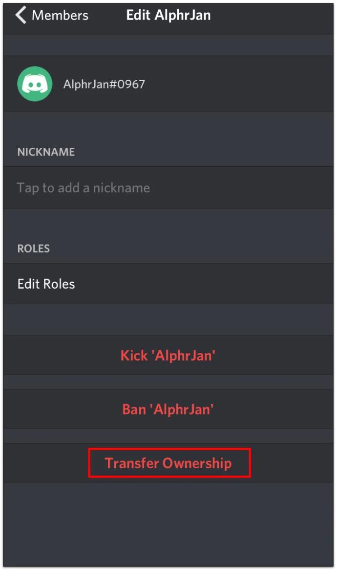 نحوه انتقال مالکیت سرور Discord