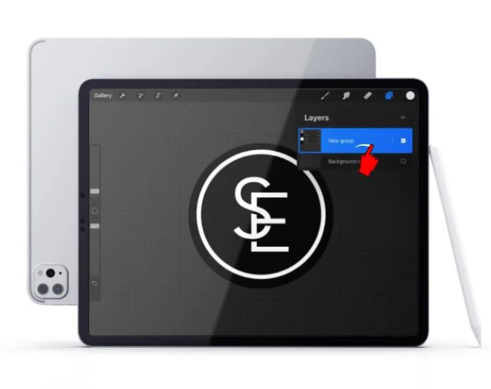 Como selecionar várias camadas no Procreate