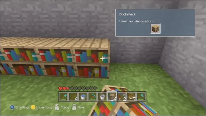 چگونه در Minecraft یک قفسه کتاب بسازیم