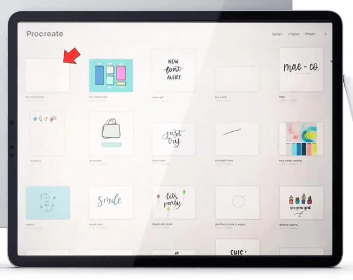 Como selecionar várias camadas no Procreate