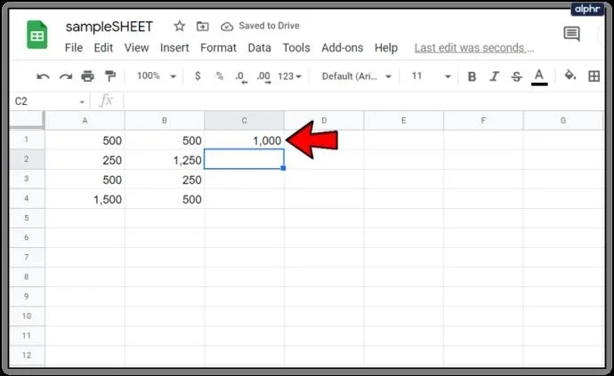 نحوه اعمال فرمول ها برای کل ستون ها در Google Sheets