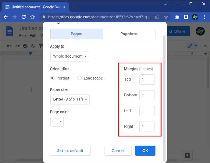Cómo cambiar el tamaño de página en Google Docs